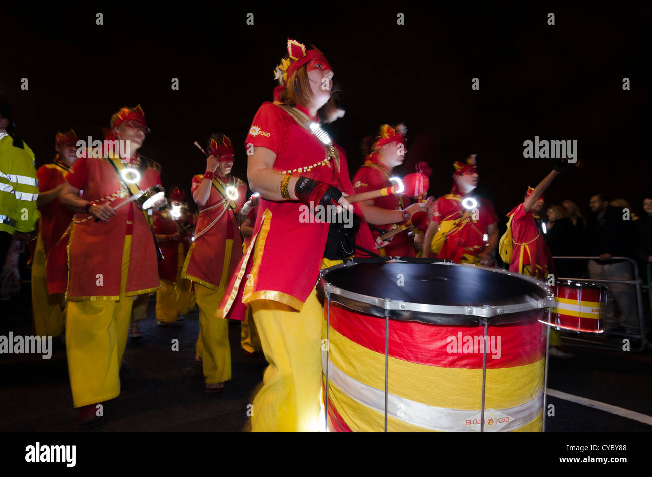 Thames Festival Parade. Drummers. London Stock Photo