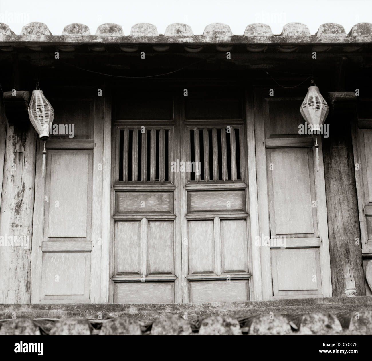 Traditional house in Hoi An in Vietnam in Far East Southeast Asia. Houses Housing Tradition History Architecture Building Wood Historical Travel Stock Photo