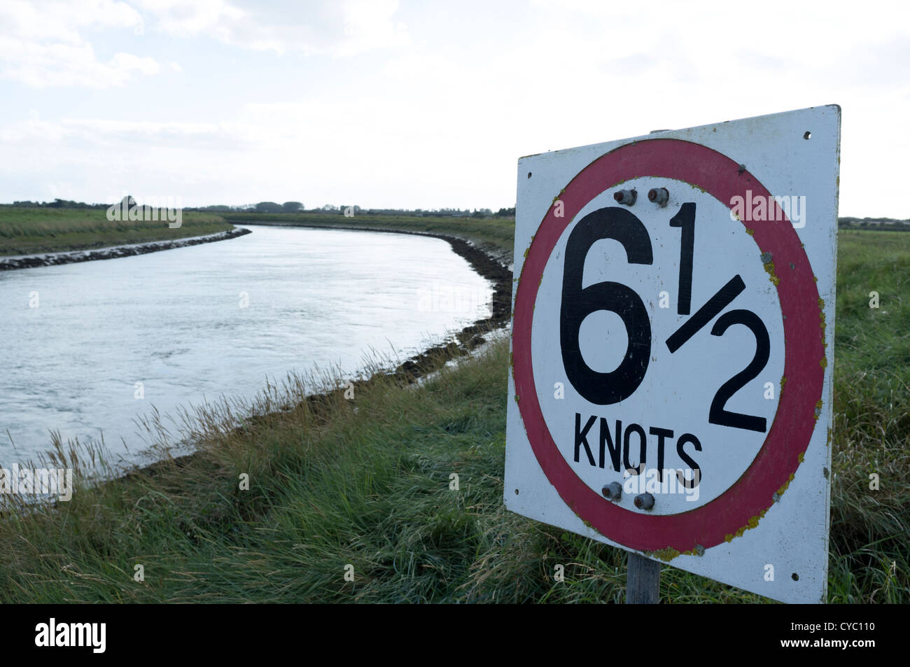 A 6.5 (six and a half) knot speed limit for boats on the river Arun