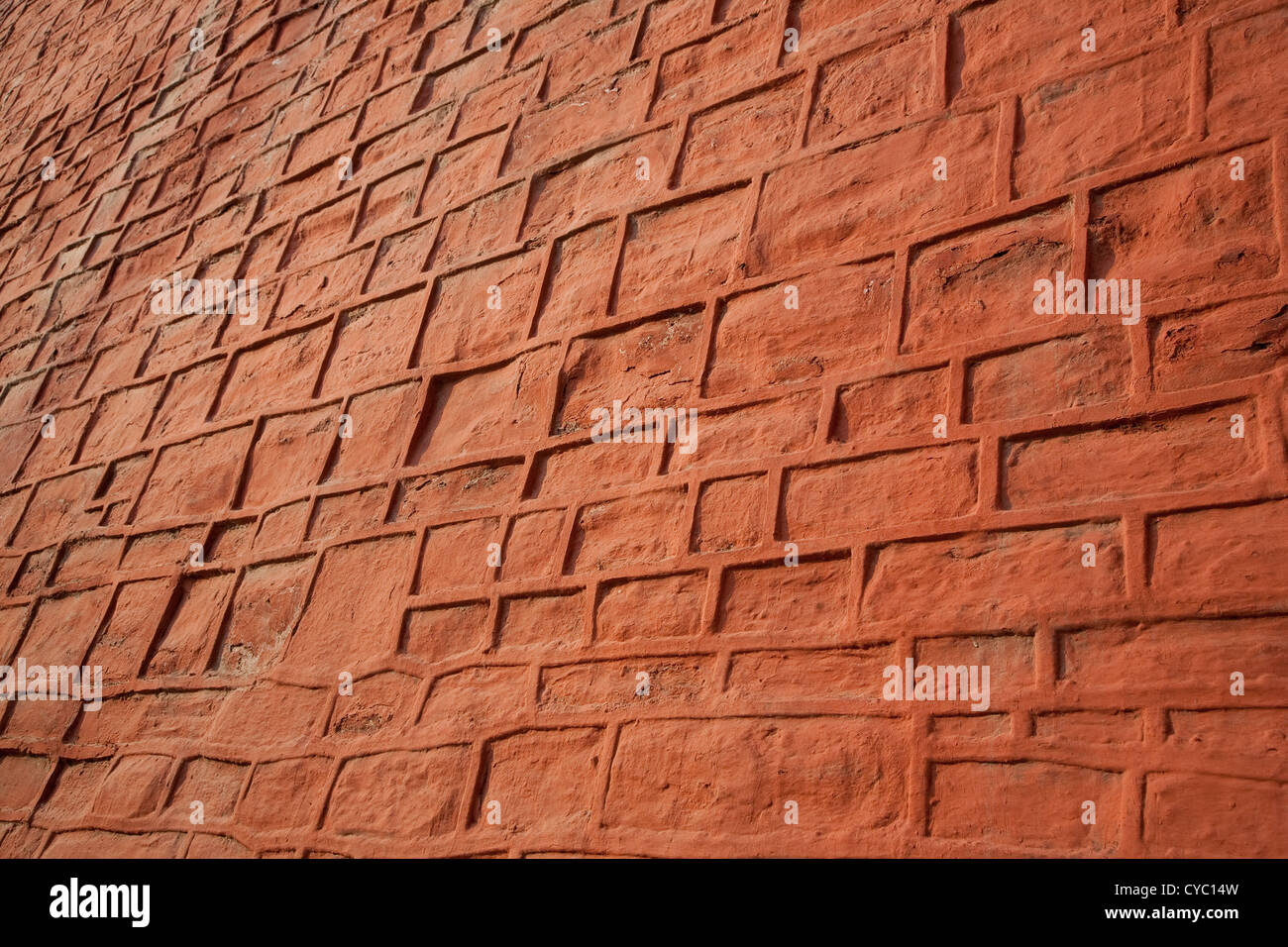 Stonework detail- Red Fort, Delhi, India Stock Photo