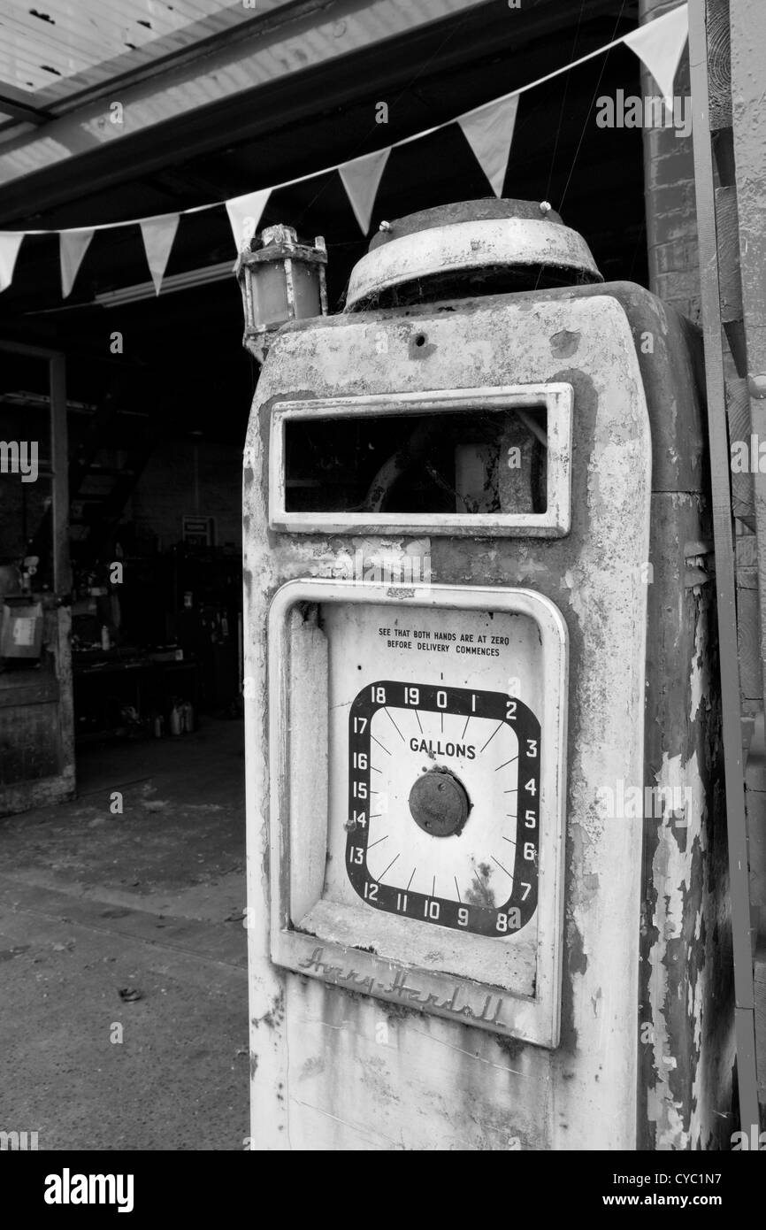 An old petrol pump, in Ilchester a small village in somerset England Stock Photo