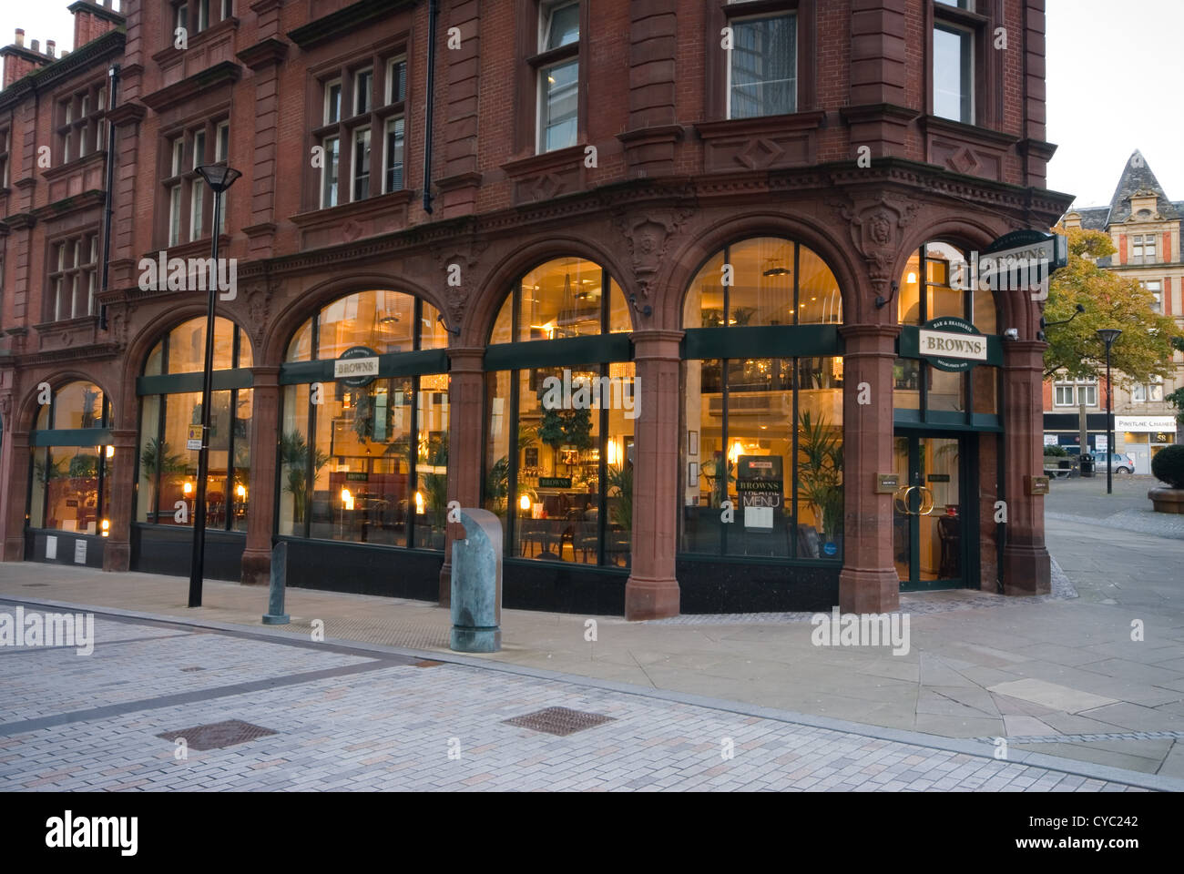 Browns Restaurant and Bar - Sheffield City Centre Stock Photo - Alamy