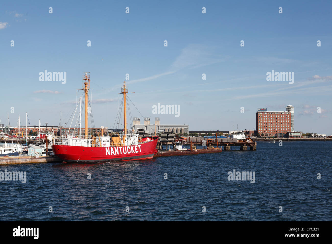 Lightship Nantucket LV 112 tall ship Stock Photo - Alamy