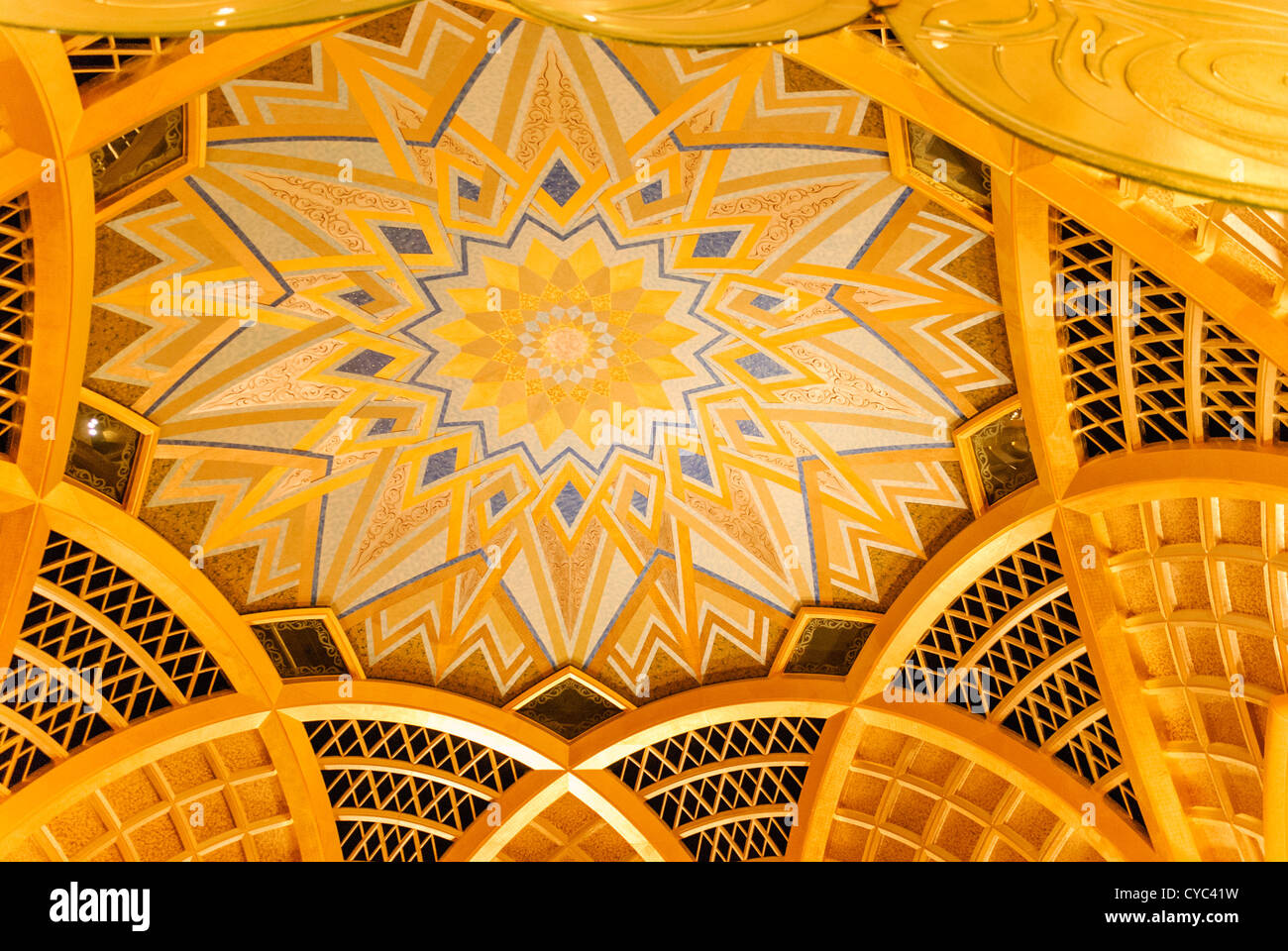 Closeup of the dome of the Emirates Palace Hotel, Abu Dhabi, the