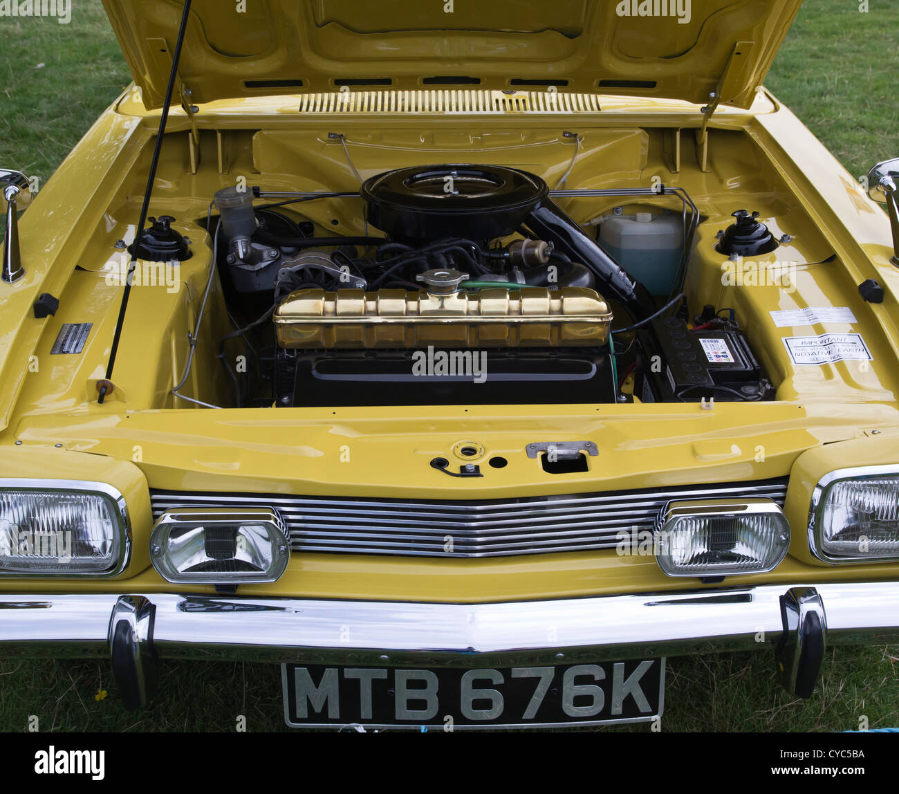 mk1 ford capri v6 3000e engine Stock Photo