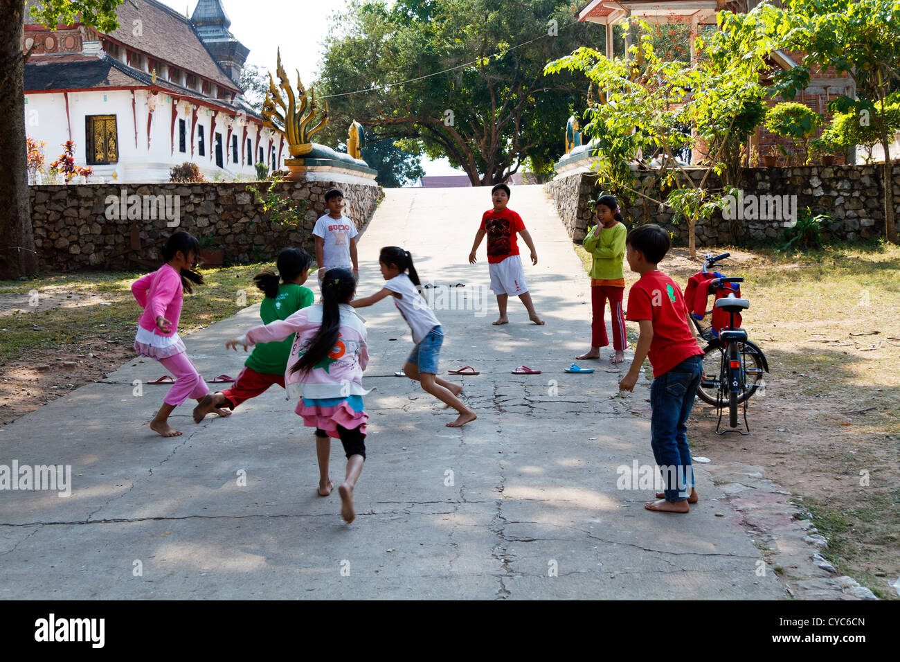 Children Playing On The Street In Luang Prabang Laos Stock Photo Alamy children-playing-on-the-street-in-luang-prabang-laos-stock-photo-alamy
