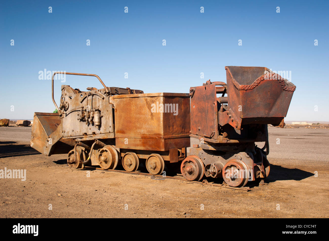 Old mining equipment in Australia Stock Photo