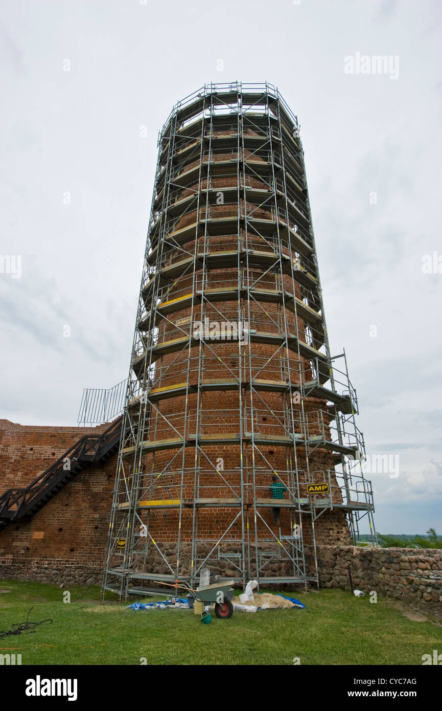 Ruins of the Czersk Castle. Stock Photo