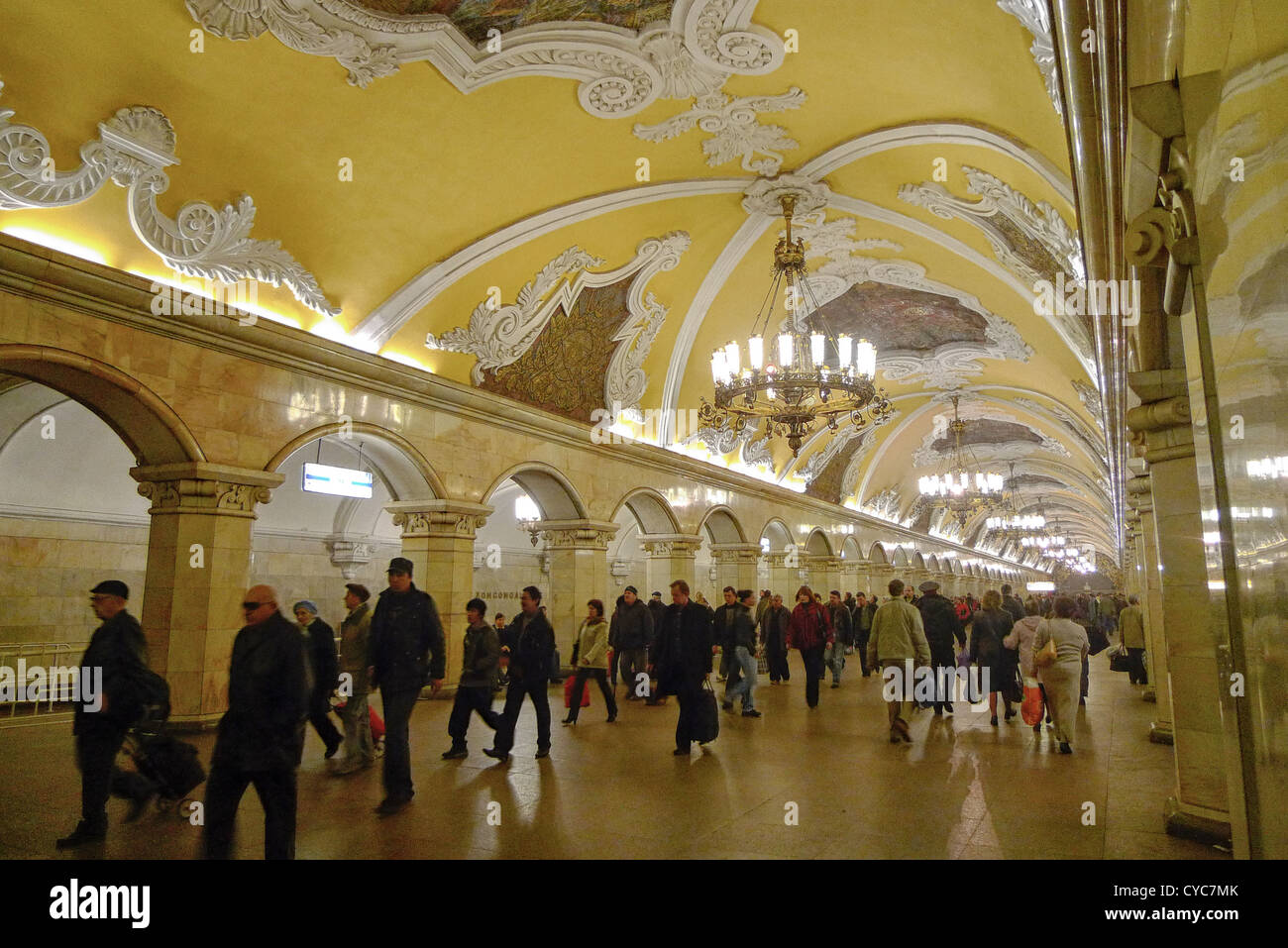 Moscow subway system, Russia Stock Photo - Alamy