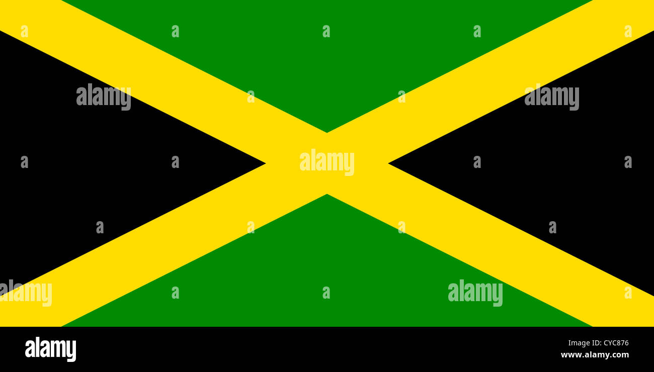Flag of Jamaica. Stock Photo