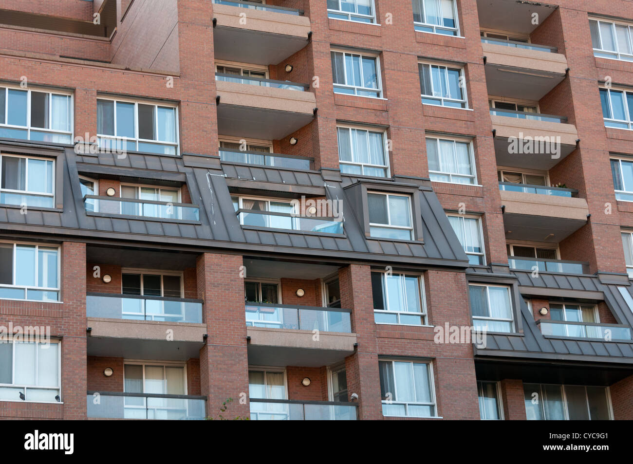 Cooperative housing in Chinatown downtown Montreal Stock Photo Alamy