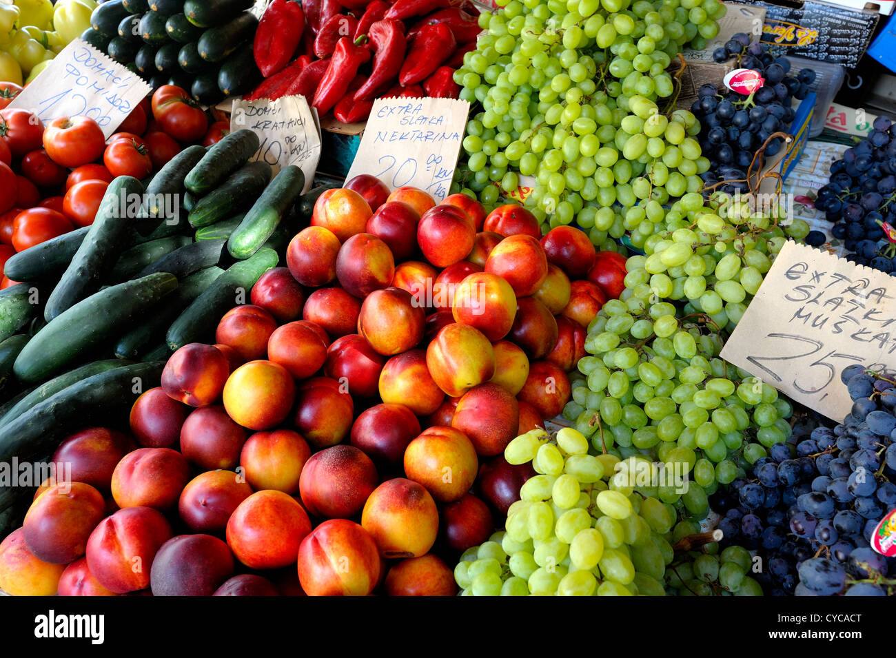 The colors of the public market in Pula (Croatia Stock Photo - Alamy