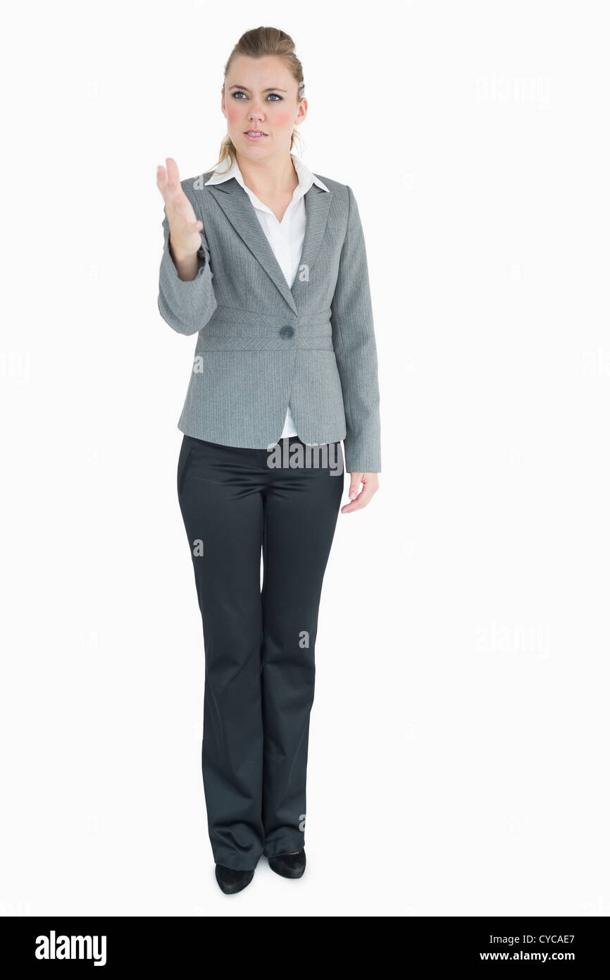 Businesswoman being angry Stock Photo