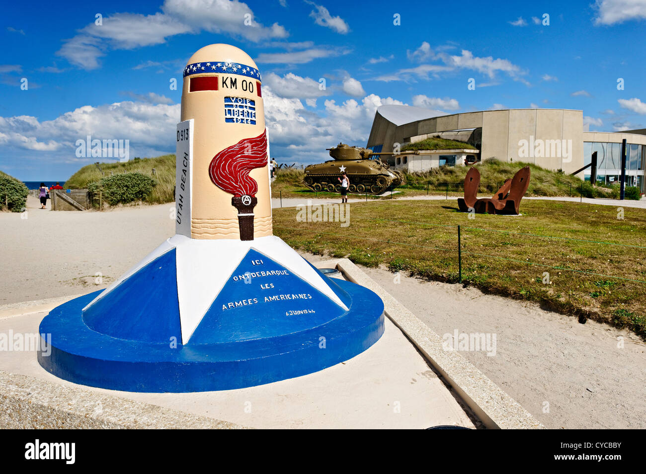 Utah beach memorial, normandy, France. Stock Photo