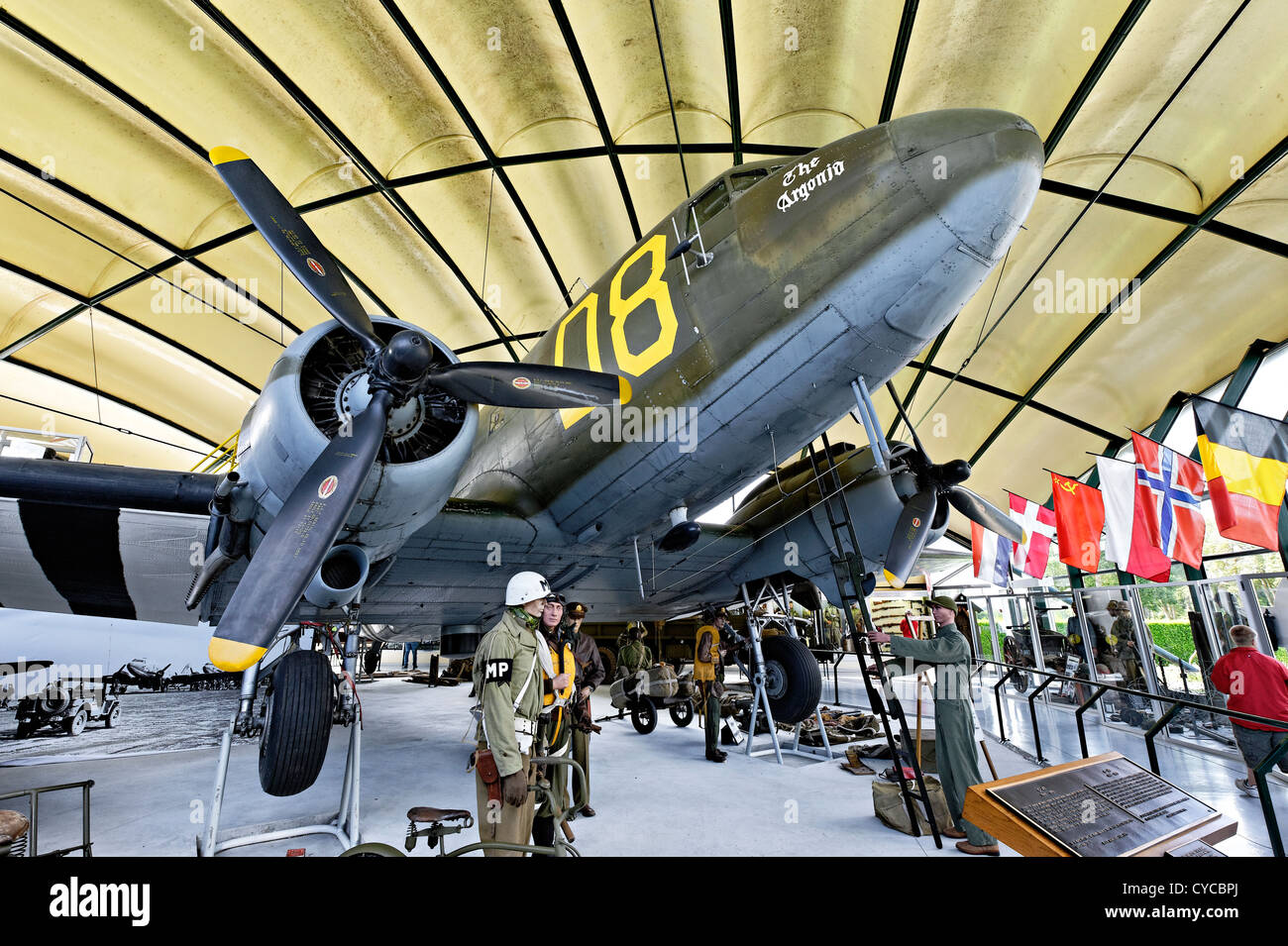 Airborne museum at Sainte Mere l'Eglise, Normandy, France. Stock Photo