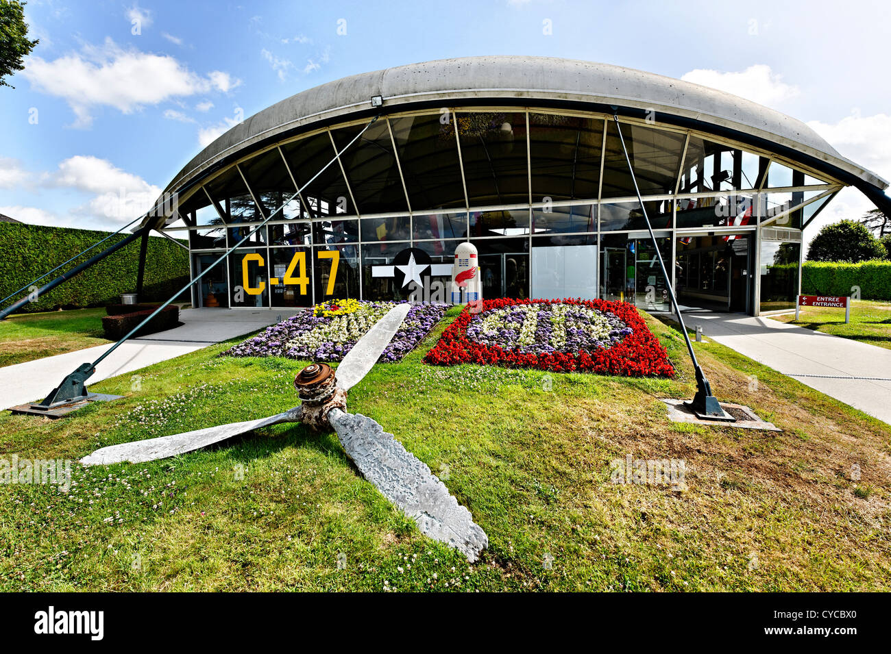 Airborne museum at Sainte Mere l'Eglise, Normandy, France. Stock Photo