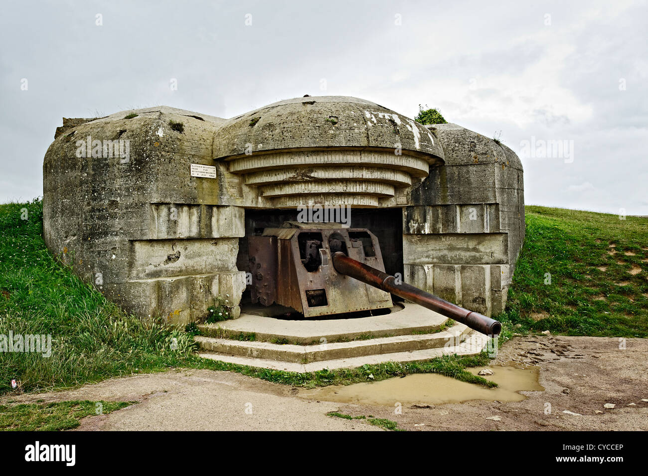 Longues sur Mer battery, Normady, France. Stock Photo