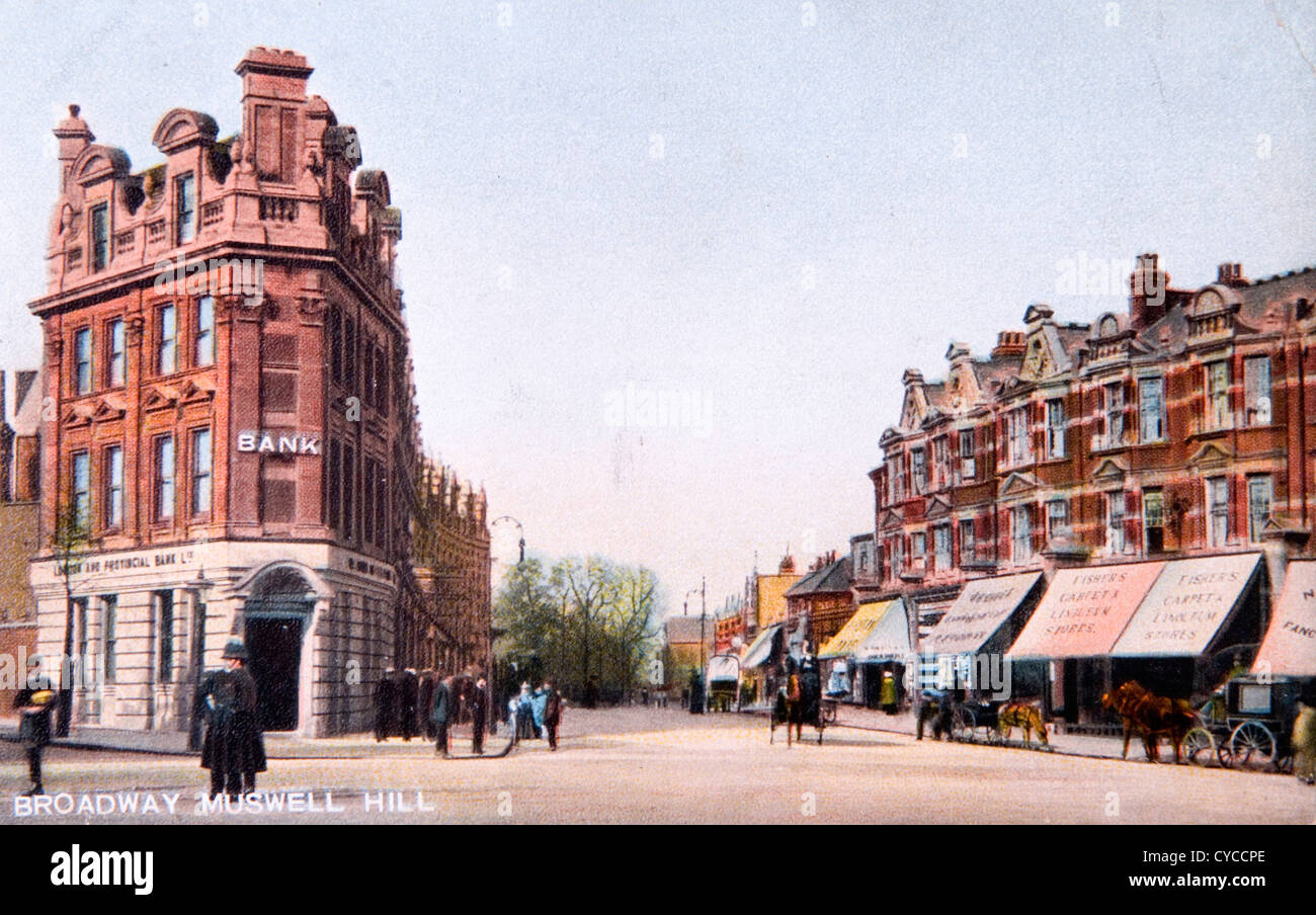 Broadway Muswell Hill north London Uk 1900s. Stock Photo