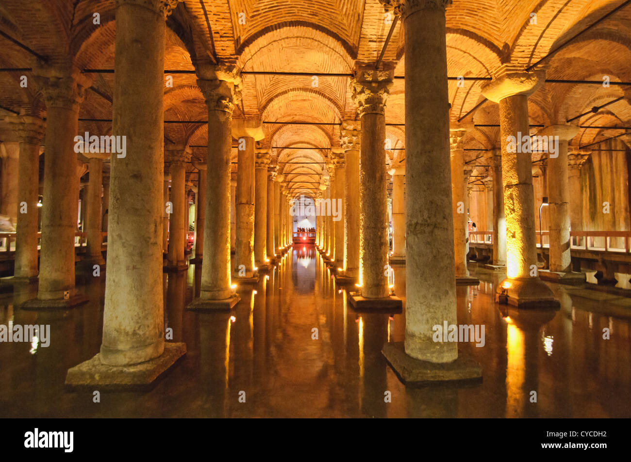 The underground Basilica Cistern in Istanbul, Turkey Stock Photo