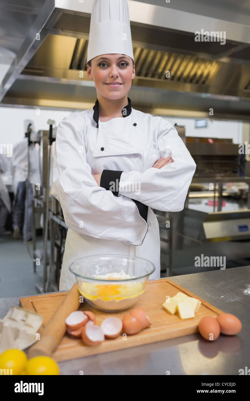 Smiling pastry chef Stock Photo