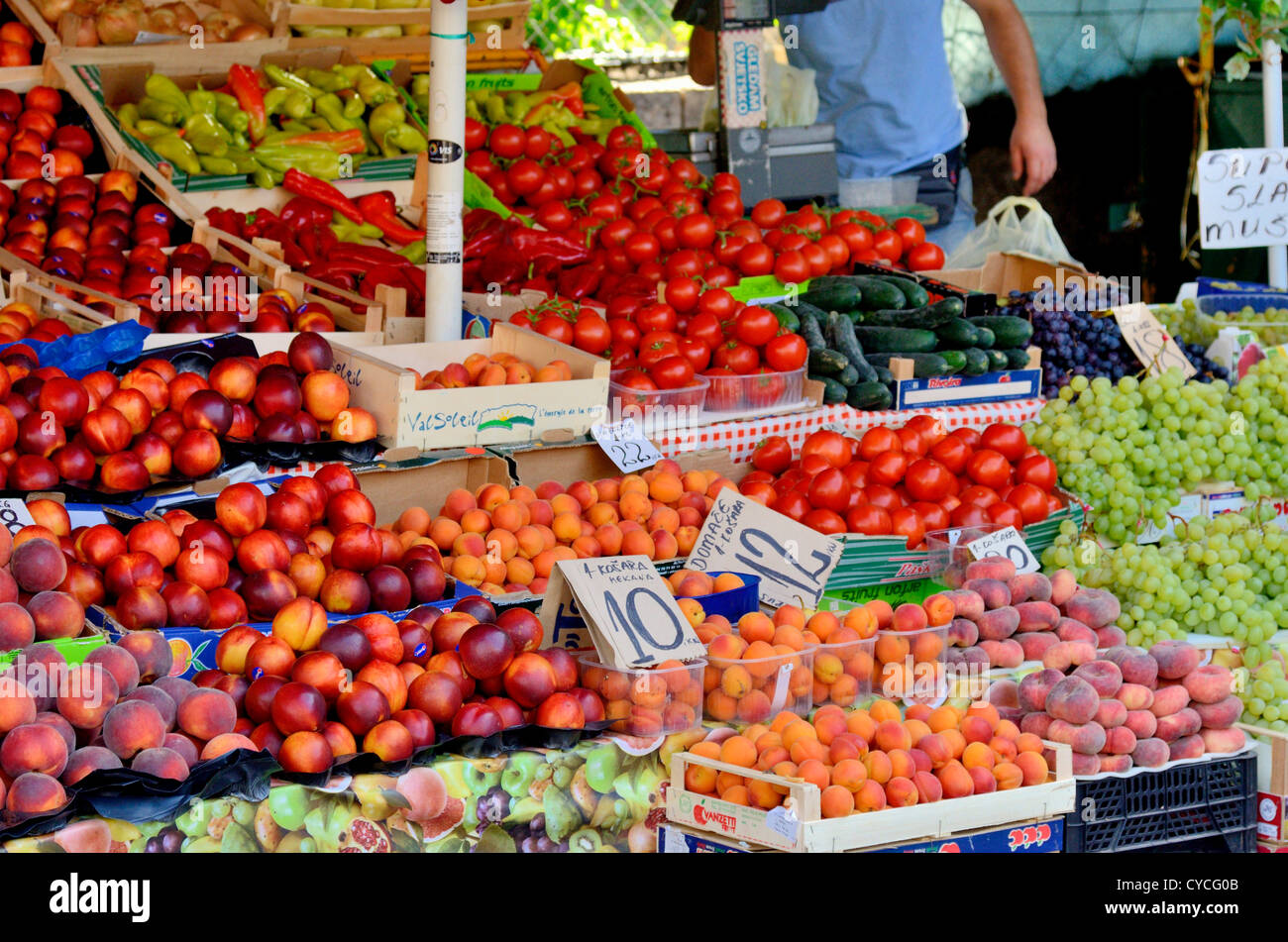 The colors of the public market in Pula (Croatia Stock Photo - Alamy