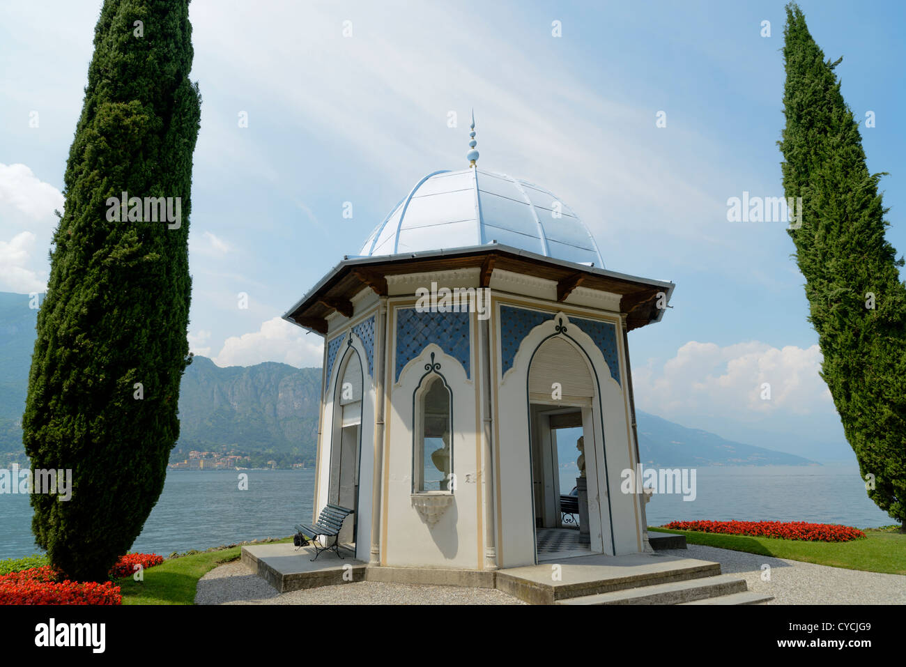 Pavilion,Villa Melzi,Bellagio,Lake Como,Italy,Europe Stock Photo