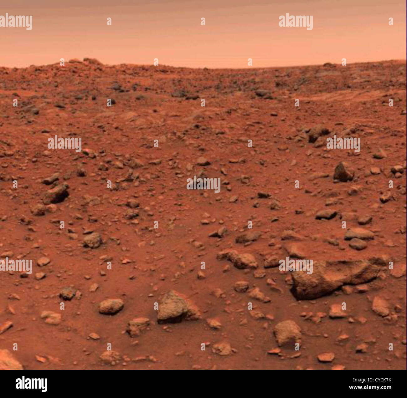 First Color Image From Viking Lander 1 on Mars Stock Photo