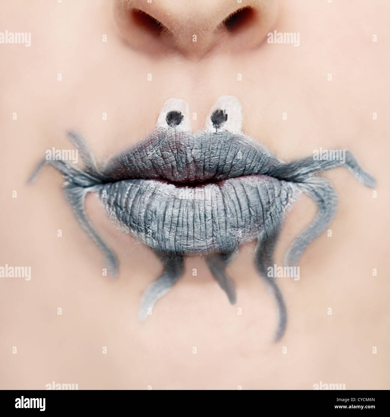 jellyfish,mouth,animal figure Stock Photo
