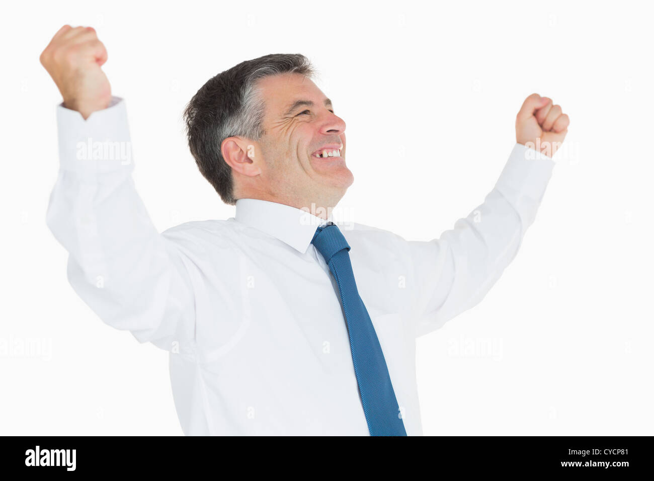 Businessman cheering hi-res stock photography and images - Alamy