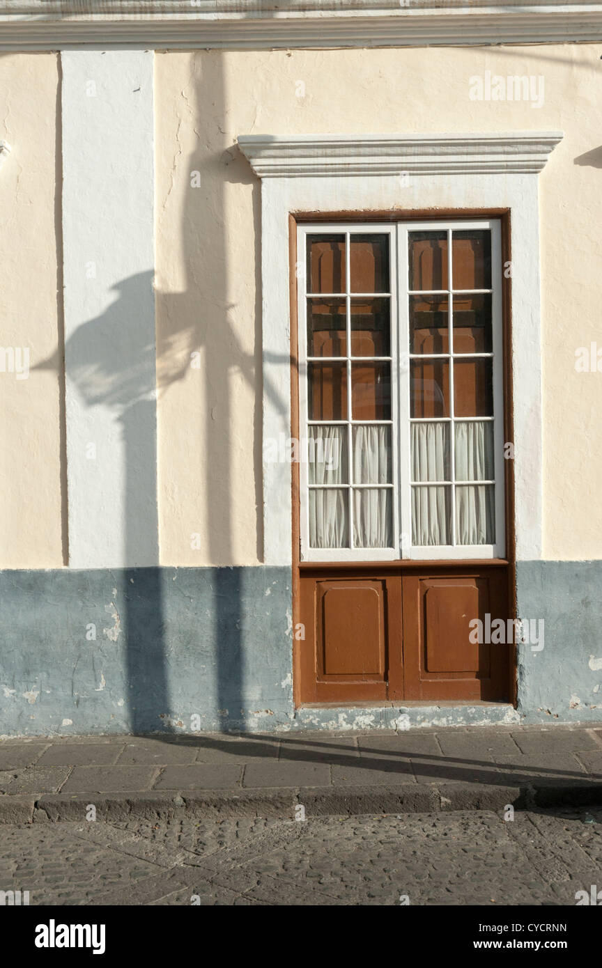 A door and window on an old building at Teror Gran Canaria Canary Islands Spain Stock Photo