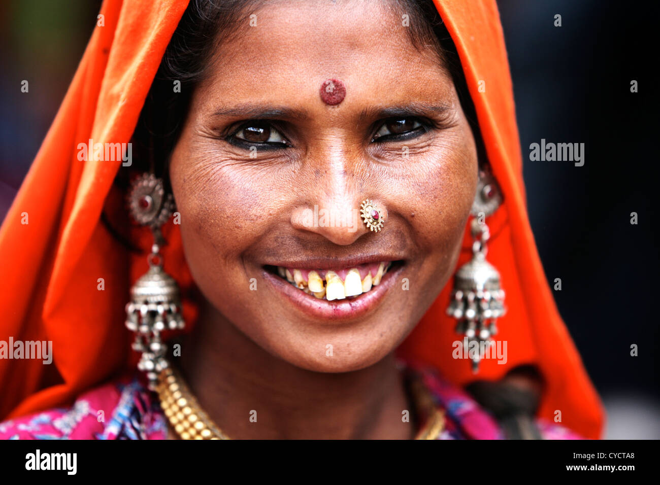 Indian Woman Big Smile High Resolution Stock Photography and Images - Alamy