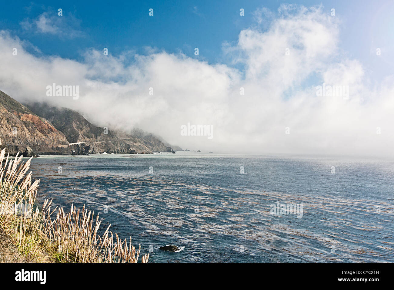 Pacific Coast California - Sea Mist Stock Photo