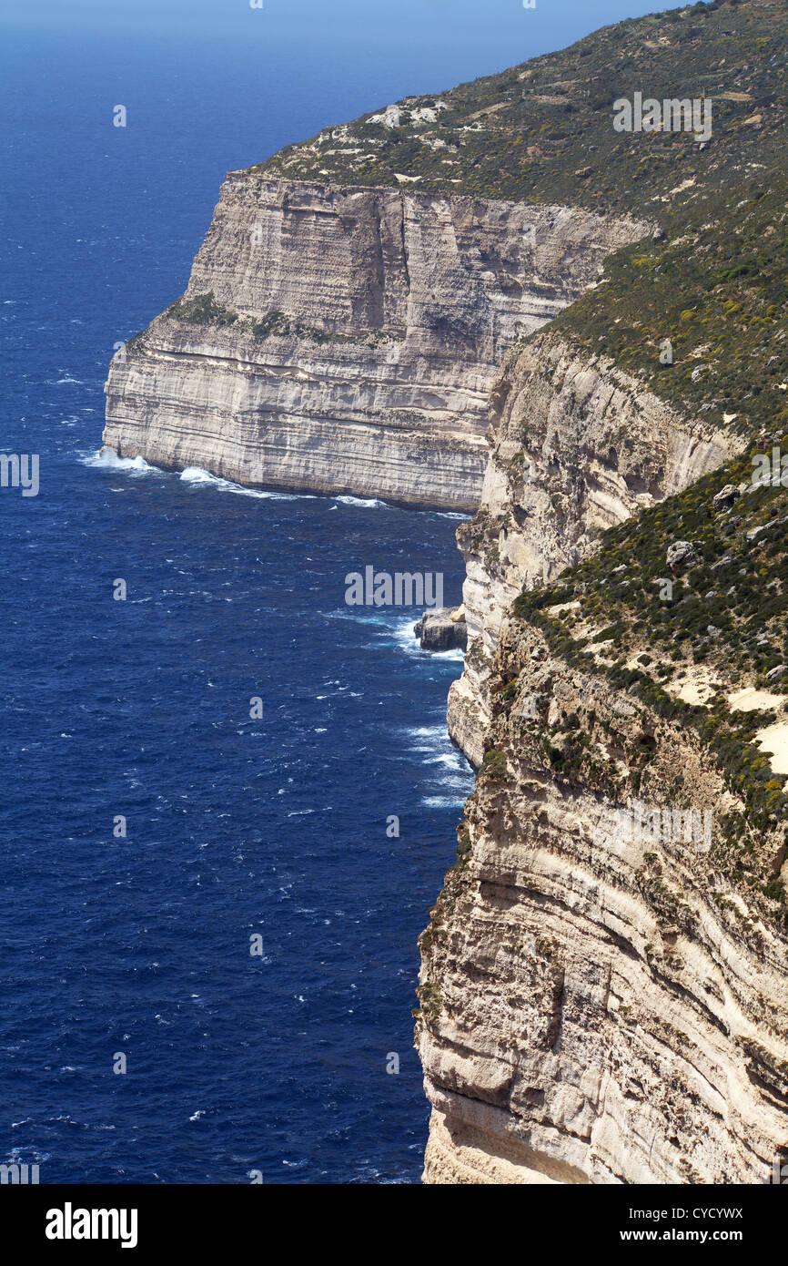 Dingli cliffs in Malta Stock Photo