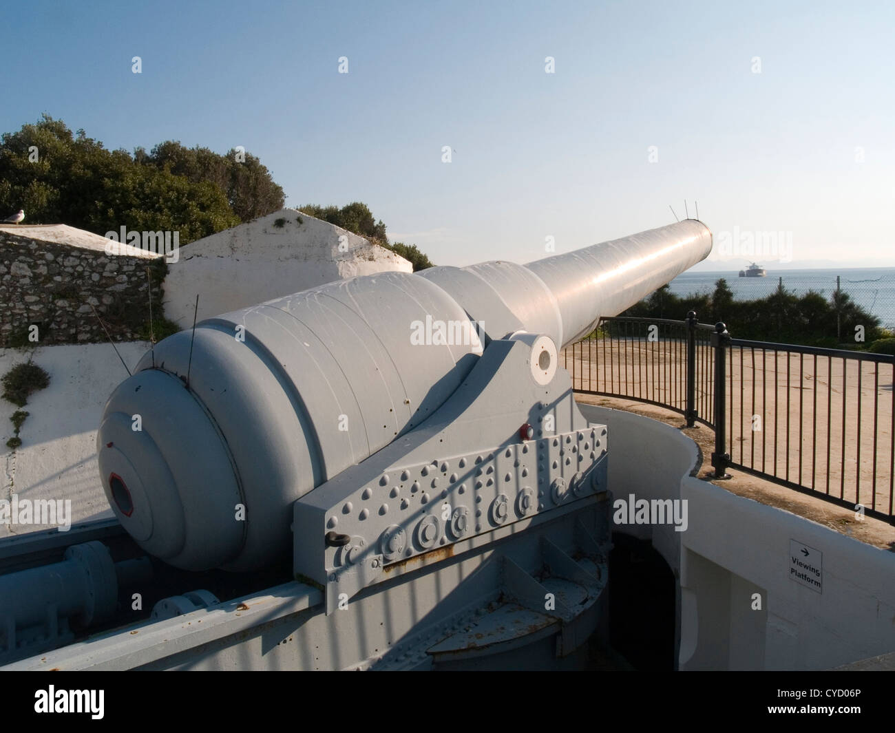 100 ton gun at Napier Battery Gibraltar Stock Photo