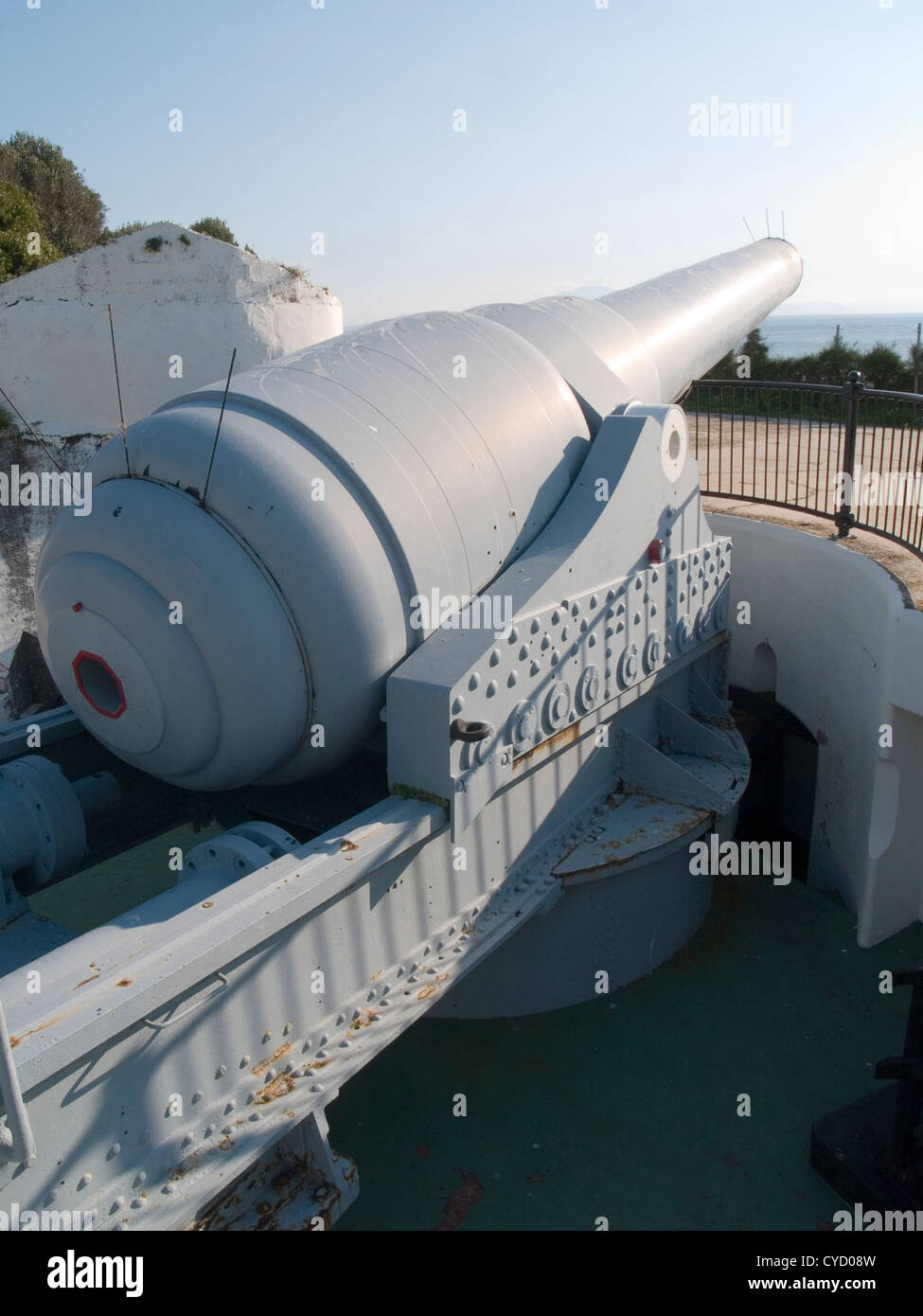 100 ton gun at Gibraltar Napier Battery Stock Photo