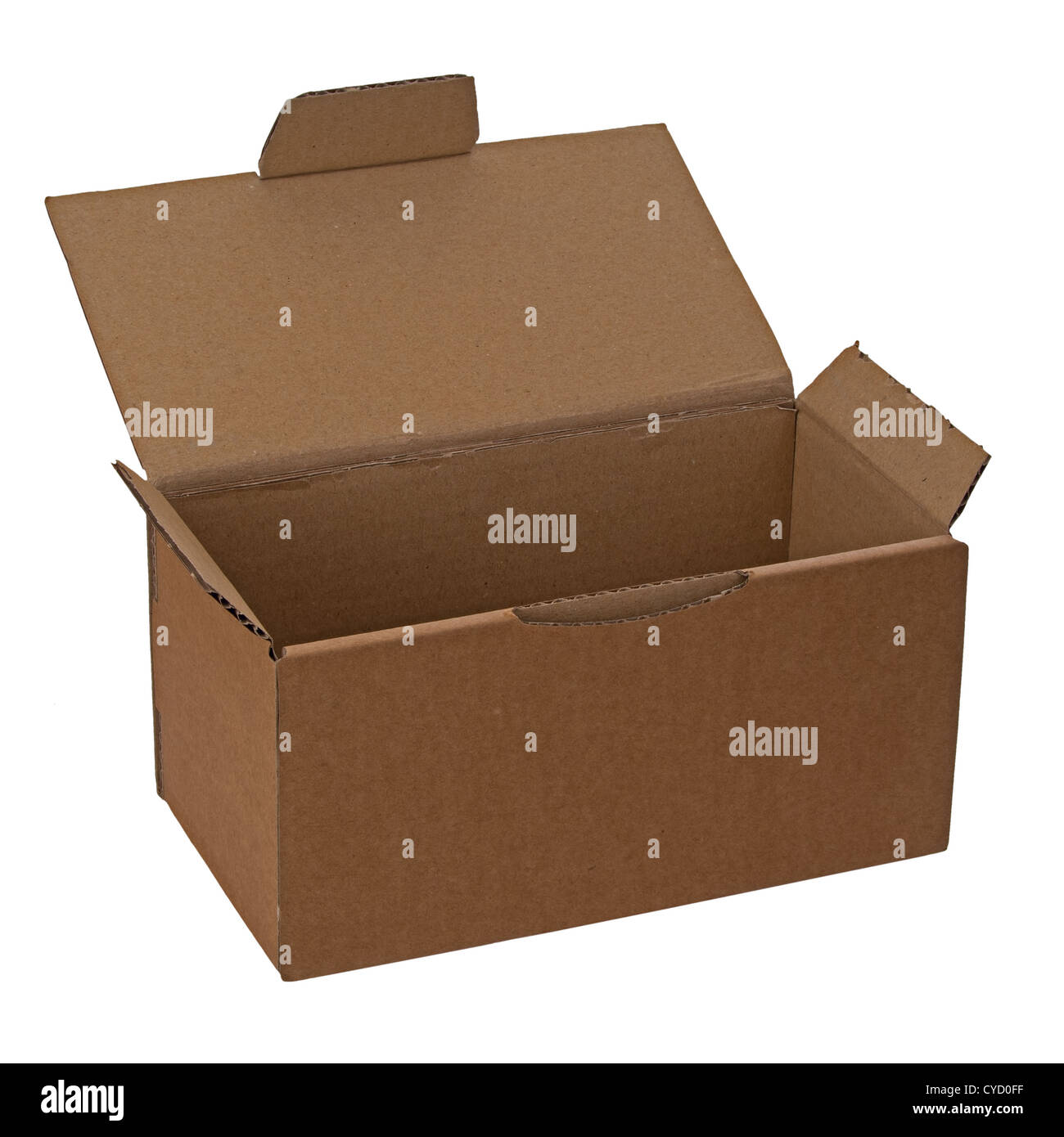 Oblong empty cardboard box! Stock Photo