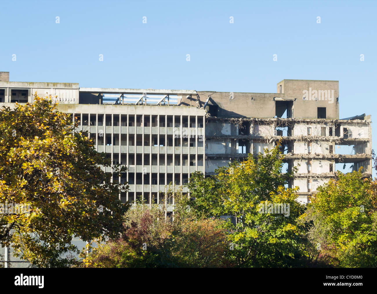 Demolition of Billingham ICI offices on Belasis Avenue, Billingham