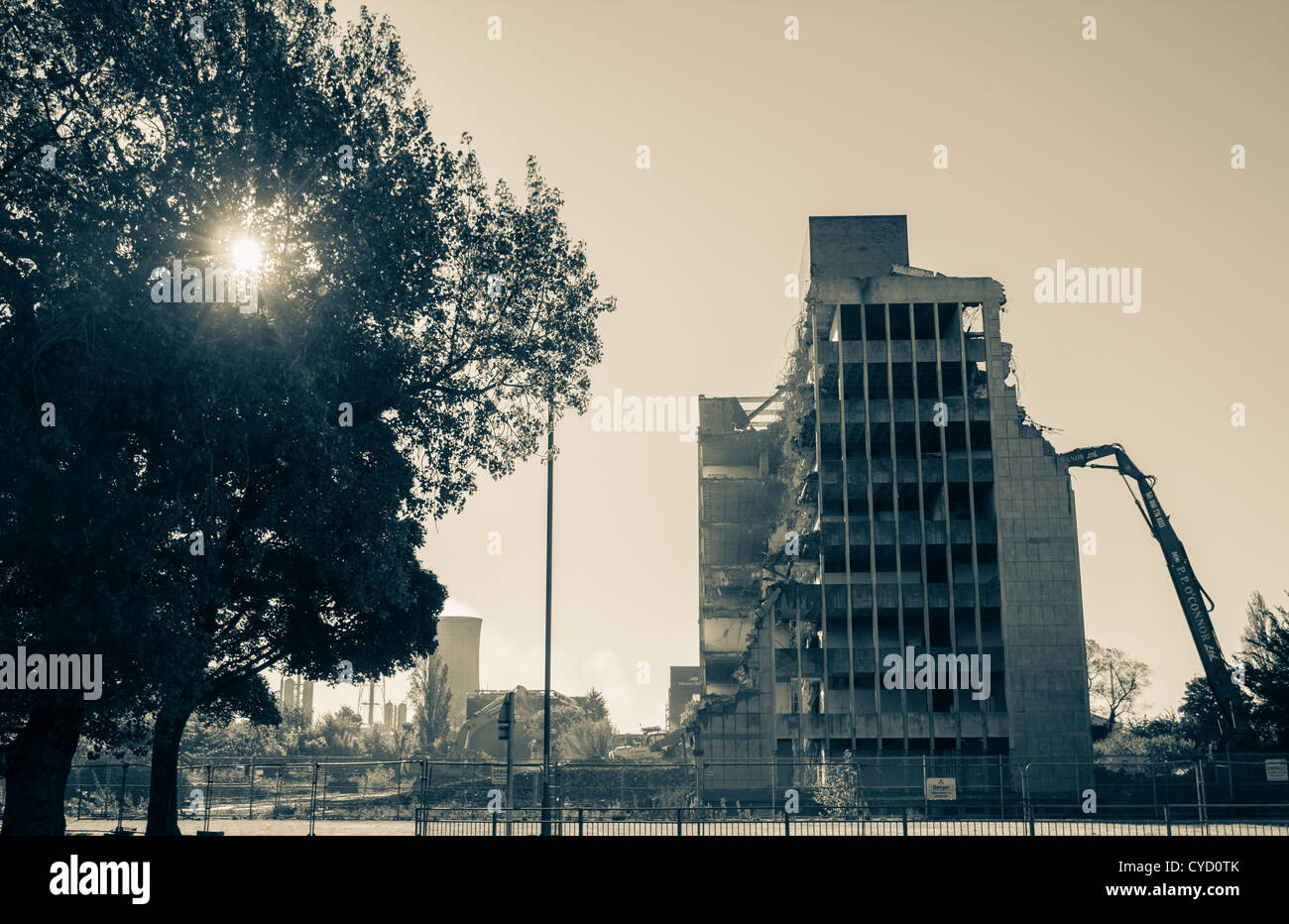 Demolition of Billingham ICI offices on Belasis Avenue, Billingham