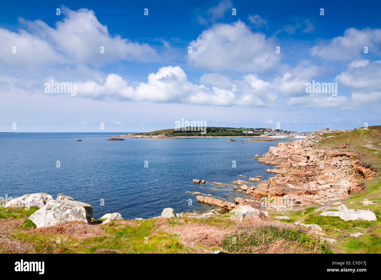 Peninnis; St Mary's; Isles of Scilly; looking towards the Garrison; Stock Photo