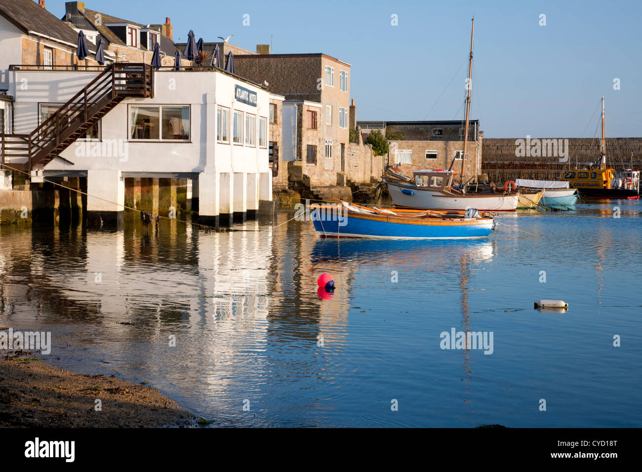 St Mary's Harbour; Isles of Scilly; UK; Atlantic Hotel Stock Photo