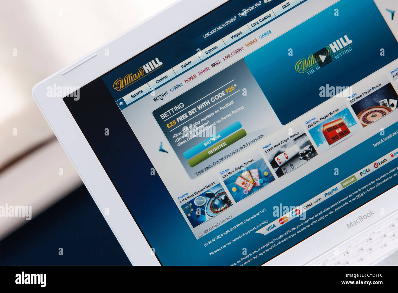 Bookmakers Computer Screen William hill bookmakers hi-res stock photography and images - Alamy