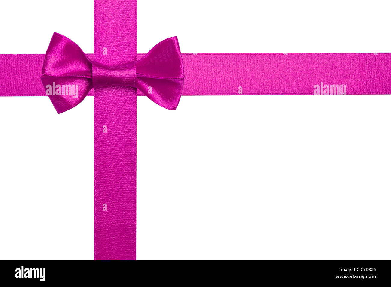 Purple ribbons with bow isolated on white background Stock Photo - Alamy