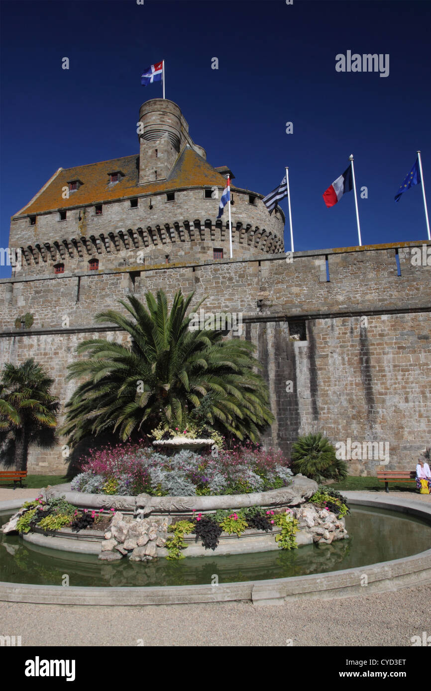 The castle St Malo Stock Photo - Alamy