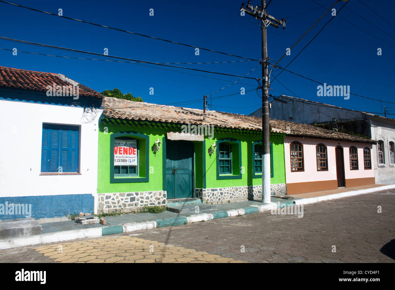 streets in the city of Cananéia, São Paulo state south shore, Brazil Stock Photo