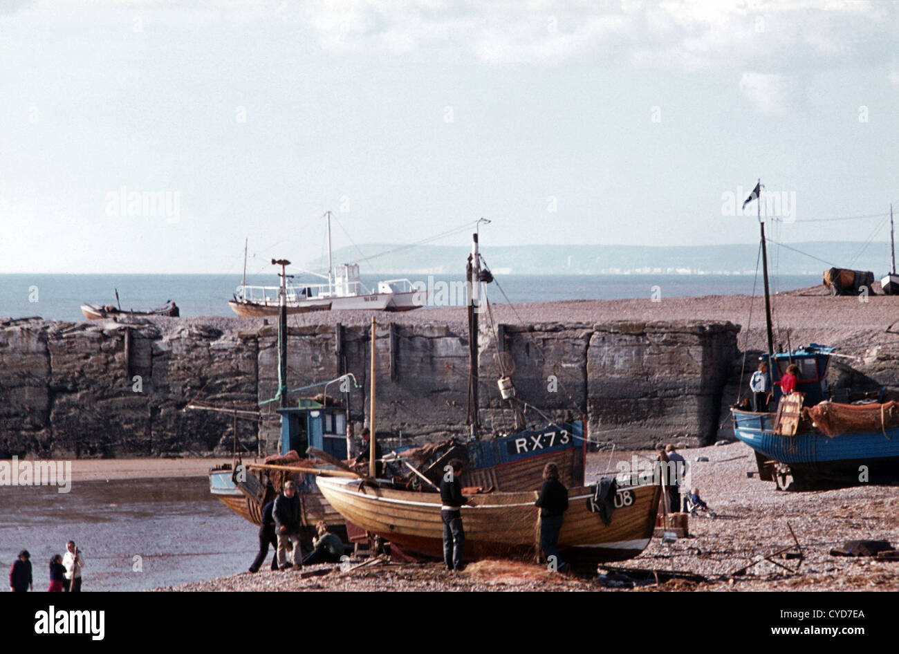 Hastings fishing fleet, shown here in 1974 Stock Photo Alamy