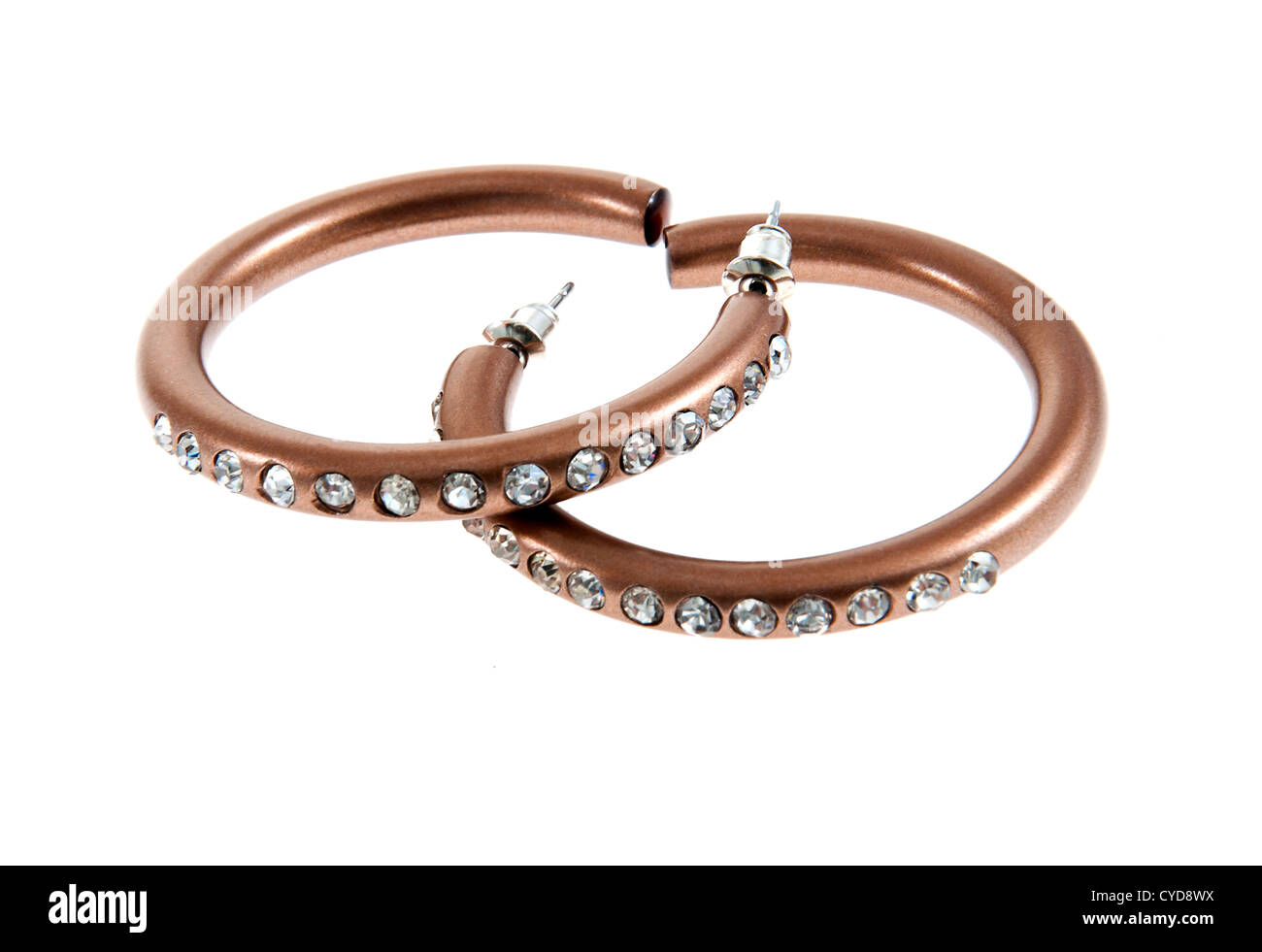 Set of pierced ear rings hoop style Stock Photo Alamy