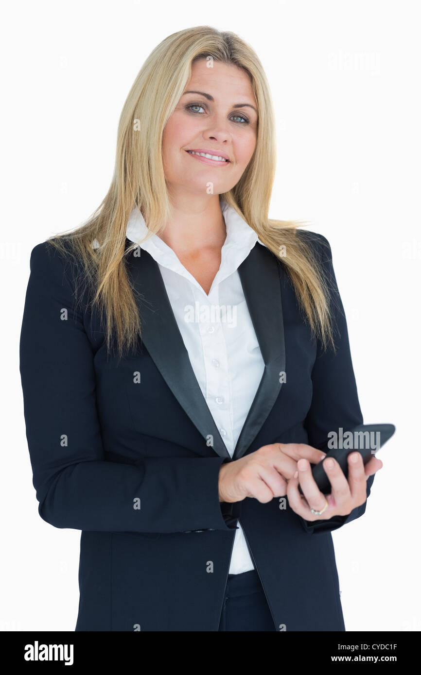 Cheerful business woman in white hi-res stock photography and images ...