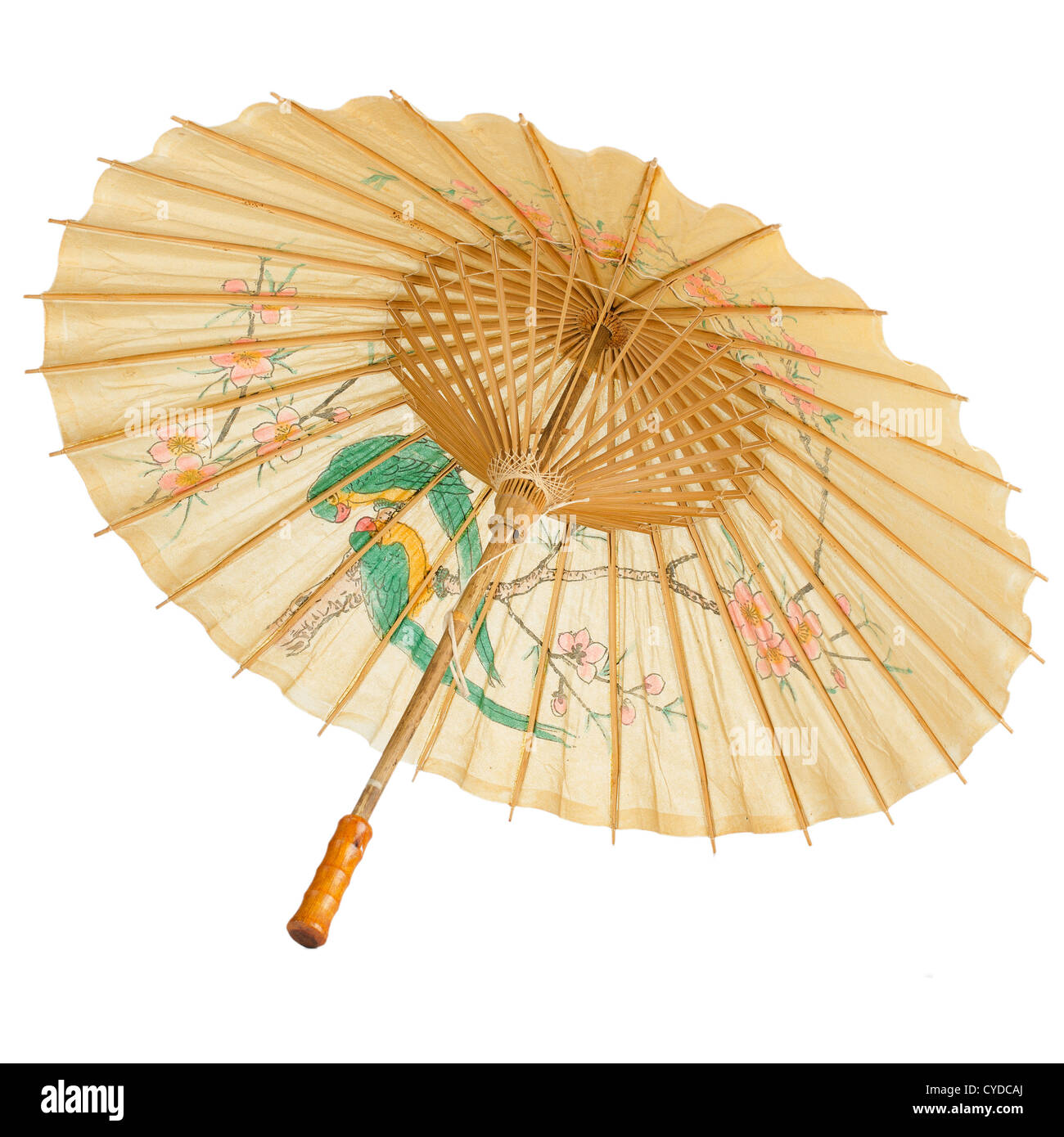 Oriental umbrella isolated on white background Stock Photo - Alamy