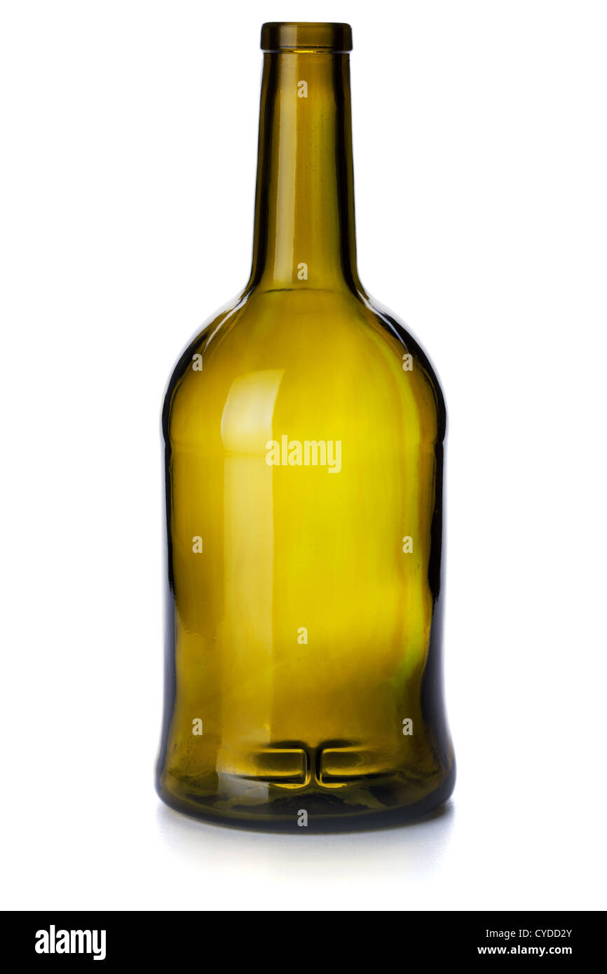 Empty vintage bottle. Isolated on white background Stock Photo - Alamy
