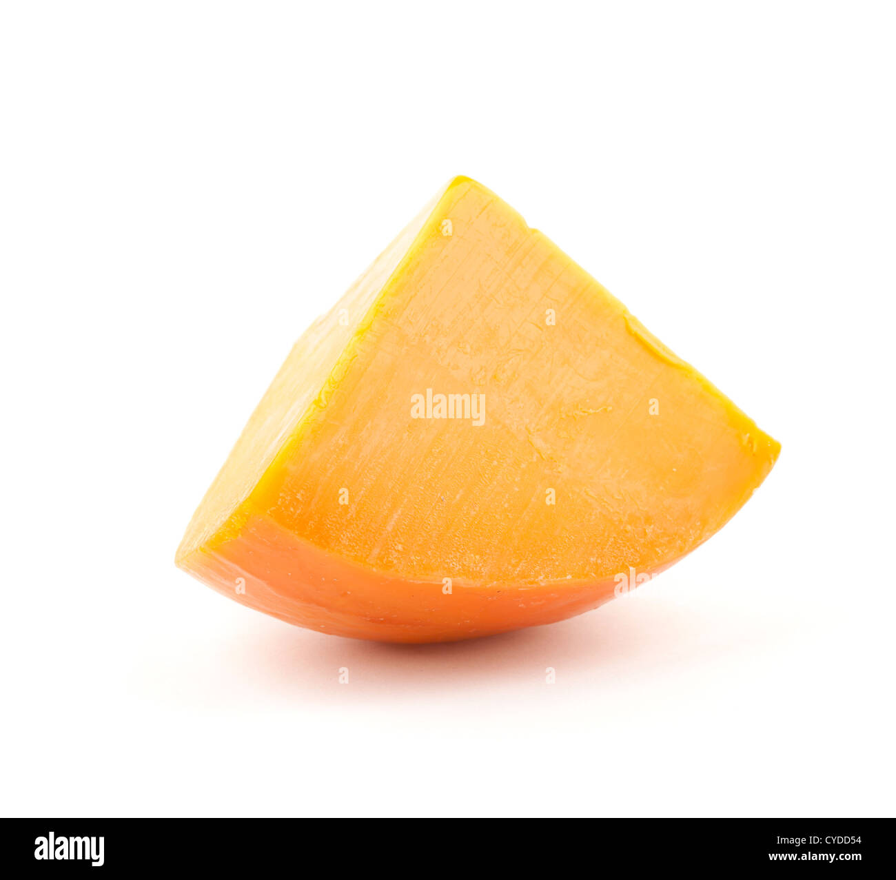 Piece of orange cheese. Isolated on white background Stock Photo Alamy
